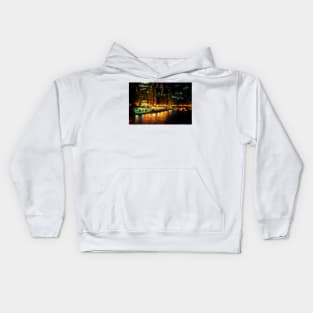 The Chicago River at Night Kids Hoodie